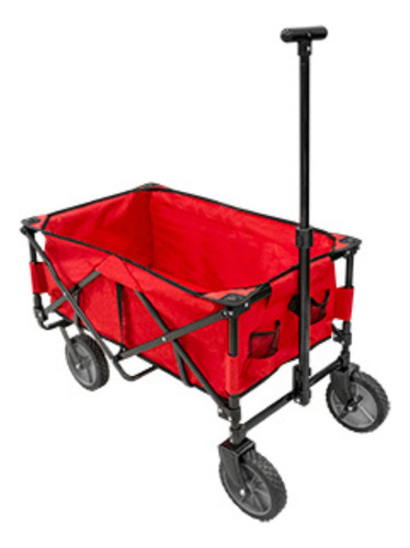 Carrito Vagón Plegable Rojo Con Estructura De Acero Para 80k