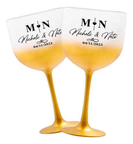 10 Taças De Gin Com Degradê Personalizadas