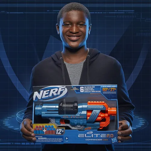 Lanzador Nerf Elite 2.0 Commander Rd-6 Blaster Rotatorio