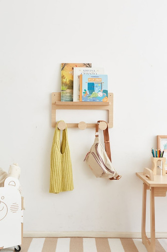 Imagen 10 de 10 de Perchero De Pared Con Estante Escandinavo Nordico Diseño