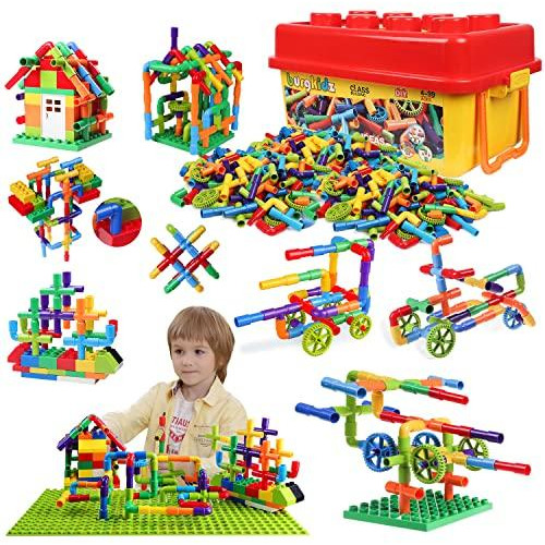 Set Construcción Burgkidz 414 Piezas Cerraduras De Tubo