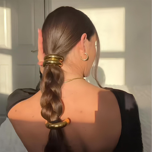 Gold Hair Ties, Metal Hair Band, Hair Tie Bracelets For