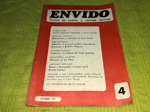 Envido, Revista De Política Y Ciencias Sociales Sep 1971 Nº4