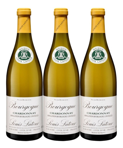 3x Vinho Louis Latour Bourgogne Chardonnay 750ml