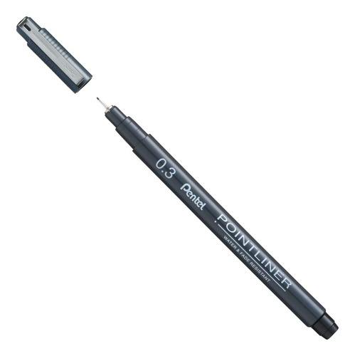 Caneta Nanquim Pointliner 0.3mm Preto - Pentel