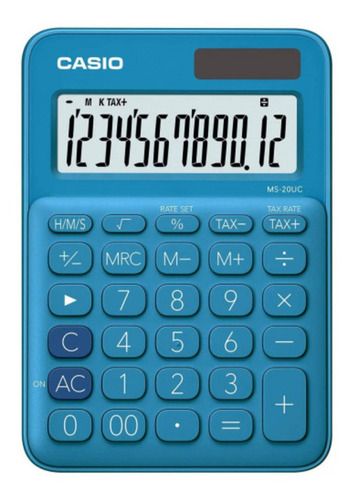 Calculadora Casio Ms 20uc Bu N Dc Azul