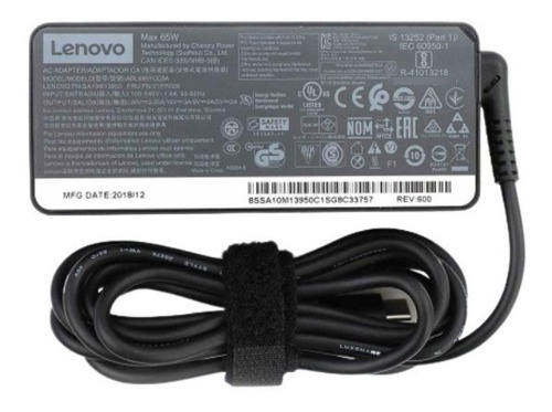 Cargador Lenovo Yoga Slim 7-14iil05 14itl05  Usb-c 65w 