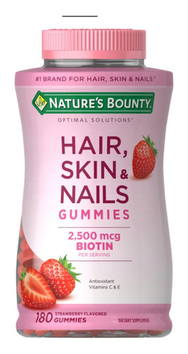 Natures Bounty Hair Skin Nails 180 Gomitas Cabello Piel Uñas