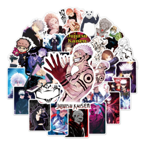 Jujutsu Kaisen Stickers 100 Calcomanias De Pvc Contra Agua