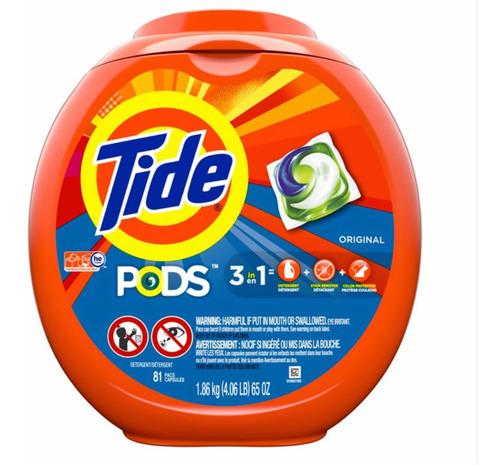 Tide Pods Sabão Líquido Lavanderia Original, 81 Uni