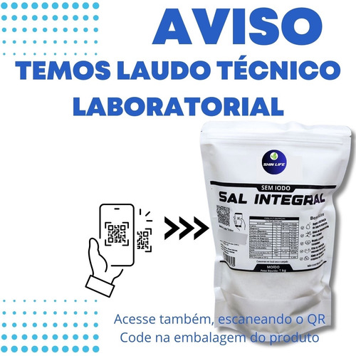 Sal Marinho Integral Sem Iodo 2kg Mossoro Moído100% Original