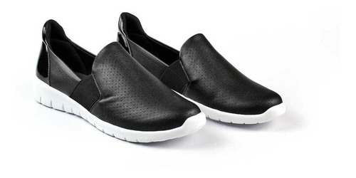 Imagem 3 de 4 de Tênis Conforto Eva Piccadilly 970054 Preto/branco