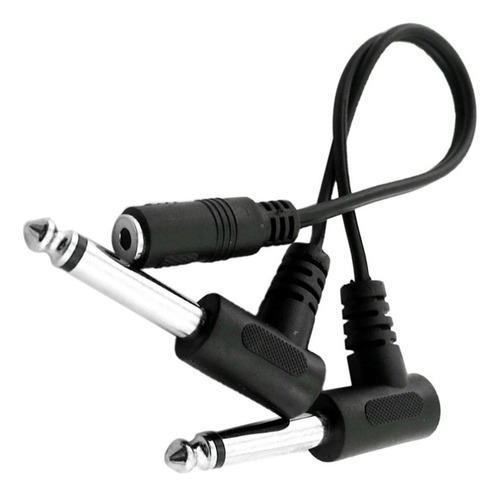 Li Estéreo De 3,5 Mm A 2x Cable Divisor En Y Ts De 6,35 Mm
