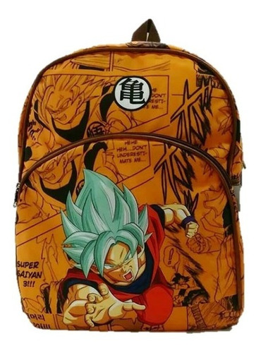 Morral Goku Lona Y Cuero Sintetico Grande