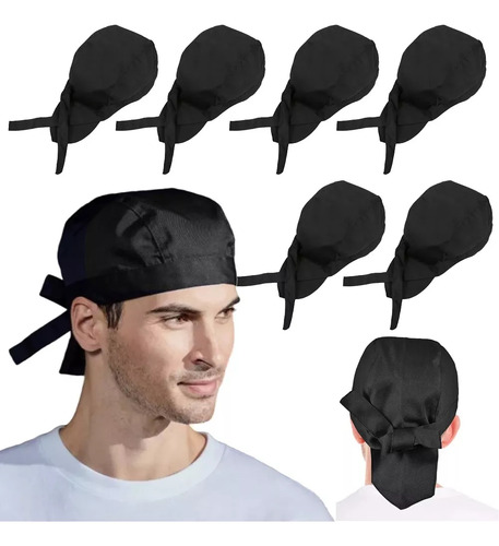 6pzs Sombrero Cocinero Gorra Gorritos Chef Cabeza Ajustable