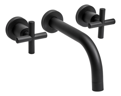 Imagen 2 de 6 de Griferia Lavatorio Pared Ducha Peirano Black Velvet