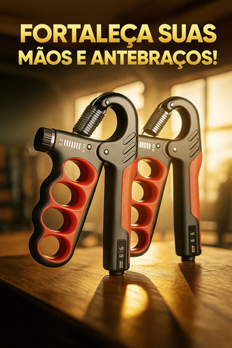 2 Hand Grip Fortalecedor De Punho Mãos E Antebraço 5 A 100kg Ajuste Intensidade Treino Aparelho Fitness Fisioterapia