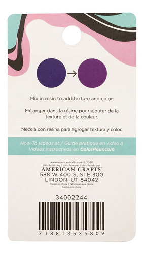 Imagen 3 de 3 de Polvo Reactivo A Calor Azul-morado Para Resina Color Pour