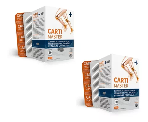 Carti Master Ultra Colágeno Tipo II e Vitamina E 40mg Com 60 Cápsulas