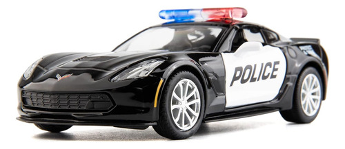 Bdtctk Modelo De Coche De Policía Corvette A Escala, Vehícul