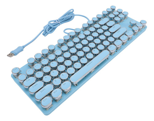 Gorra Redonda Con Teclado Rgb De 87 Teclas Para Juegos, Retr