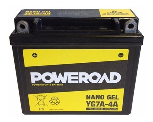 Imagen 1 de 1 de Bateria Moto Poweroad Yb7b-b = Yg7a-4a Yamaha Ttr225 99/05