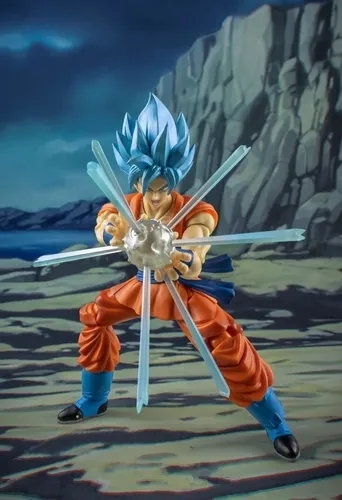 Boneco Son Goku God Blue Demoniacal Fit Dragon Ball Figuarts