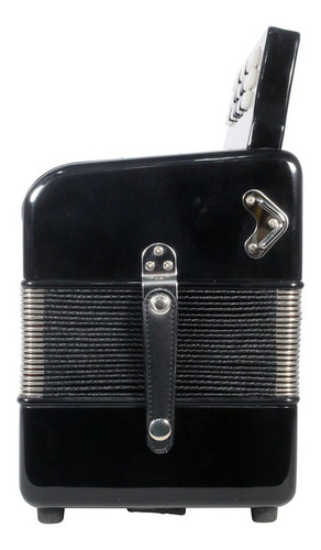 Moretti Turin Blk Acordeón De Botones Tono Fa Funda Correas Color Negro