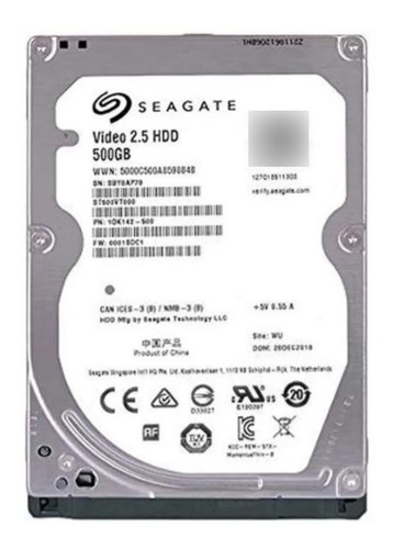 Disco Rígido Interno Seagate Video 2.5 Hdd St500vt000 500gb
