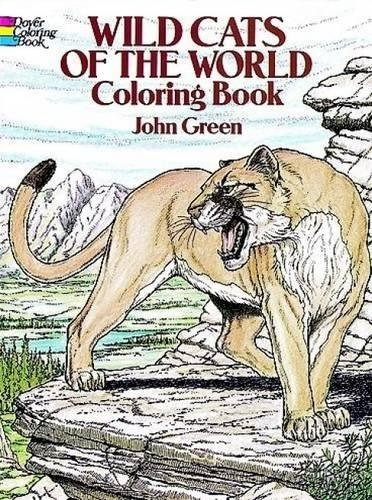 Libro Wild Cats Of The World Coloring Book - Nuevo