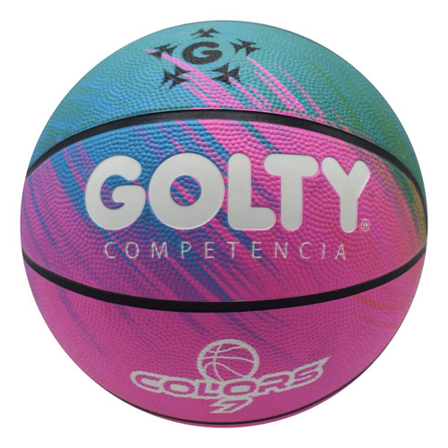 Balón De Baloncesto Competencia Golty Colors N7 Color Multicolor