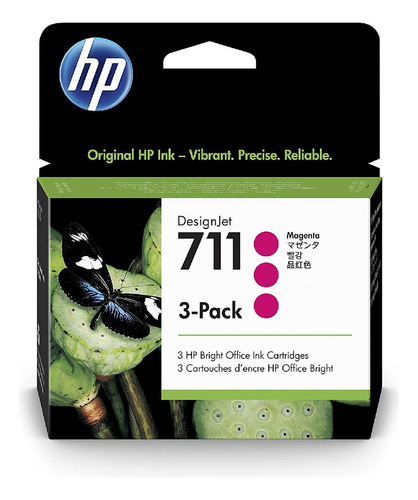 Cartucho De Tinta Hp 711 Magenta 3 Pack 29ml