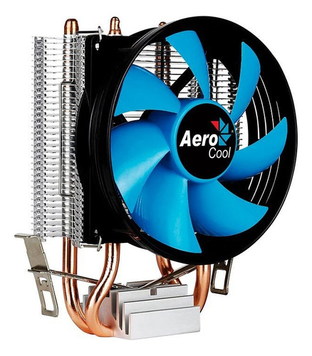 Enfriador de procesadores Aerocool Verkho2 Intel y Amd, LED negro/azul, negro y azul
