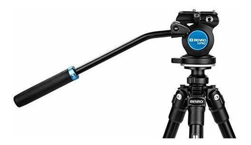 S2 Pro Cabezal Video Fluido Base Plana 5.5 Lb Max. 1 4 3