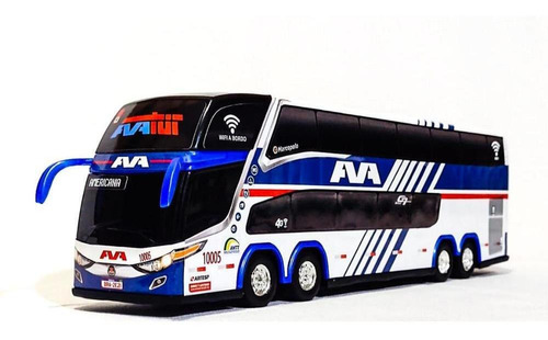 Miniatura De Ônibus Viação Ava 1800 Dd G7 1/43 Colecionável