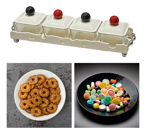 Plato Para Servir Postres, Plato Para Aperitivos Y Dulces, 4