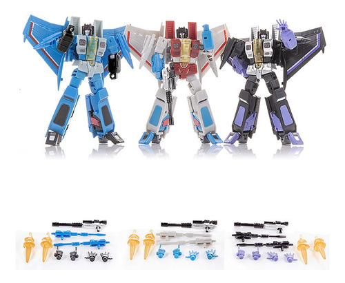 Transformador Starscream Equipo De Vuelo 3 Robots Aviones