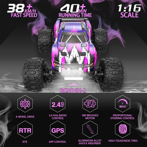 Rc Monster Hyper Go H16h 1:16 4x4 Gps Rc