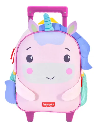 Mochila Unicornio Fisher Price Kinder Con Carro Vs2946 Cuotas