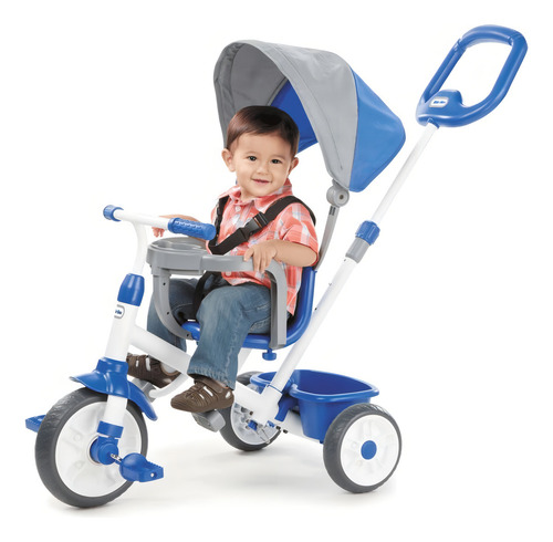 Triciclo Little Tikes My First Trike 4 En 1 C/ Empuje - Azul Color Azul/Blanco/Gris