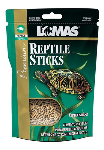Reptile Sticks 70 Grs Alimento Para Tortuga 10 Pz