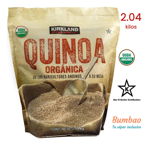 Quinoa Orgánica Kosher Pre-lavada - Kirkland Signature 2.04k