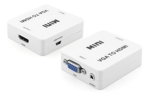 Convertidor Conversor Adaptador Vga A Hdmi Y Auxiliar Audio
