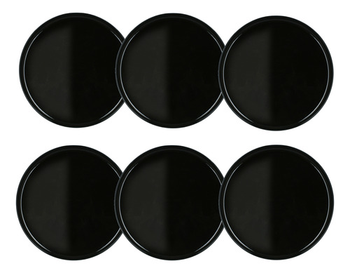 Set X 6 Platos Playo Porcelana 30 Cms Negro Nordik