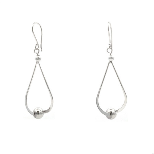 Aretes Largos De Plata .925 Gota Colgante Mujer Agálea