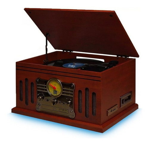 Toca Disco Vitrola Stadio Cd K7 Usb Vinil Bluetooth Raveo