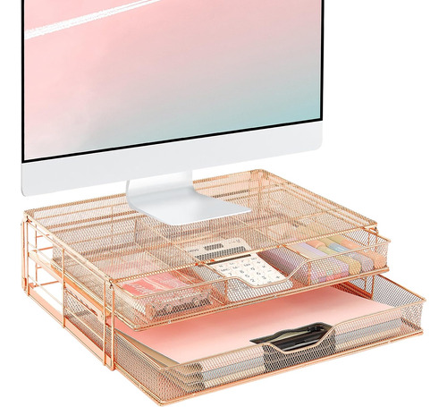 Soporte Para Monitor De Computadora Para Escritorio Con 2 Ca