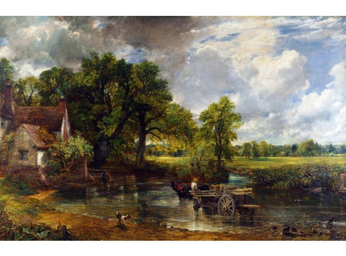 Foto Gravura John Constable 65cmx100cm Obra Carroça De Feno