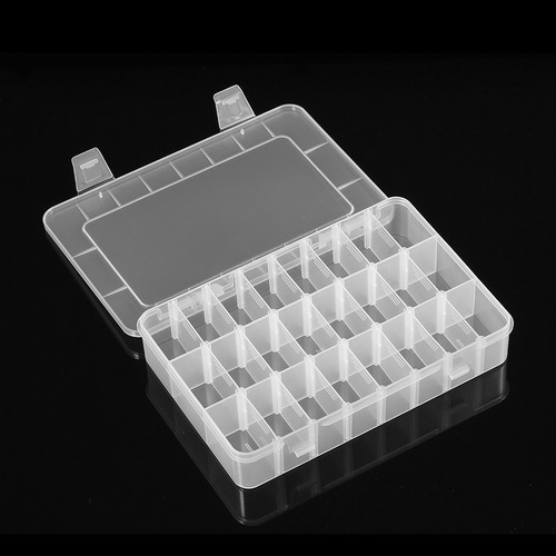 * Caja Organizadora De Joyas De Plástico, 24 Rejillas,