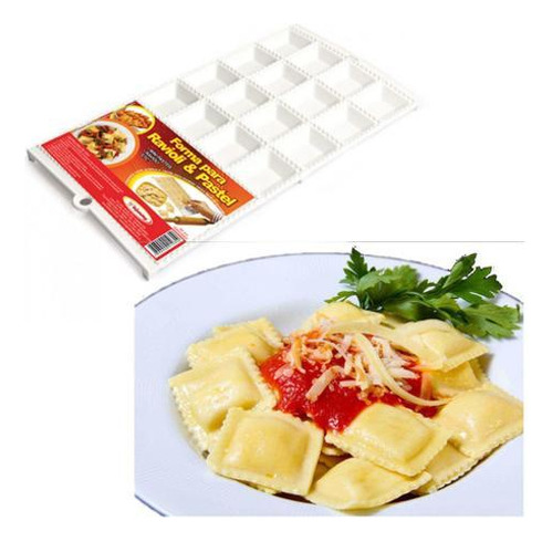 Forma Injetemp Mini Pastel Ravioli Fabricado Em Plástico Branco - Kit De 2